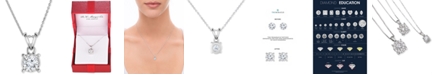 TruMiracle Diamond 18" Pendant Necklace (1/2 ct. t.w.) in 14k White, Yellow, or Rose Gold